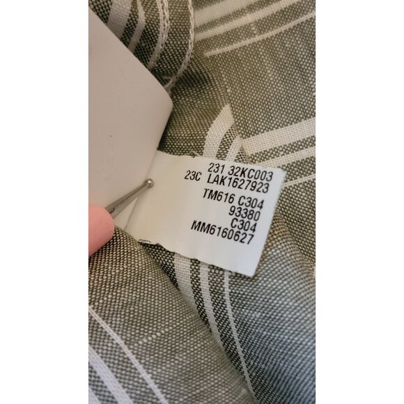 Brunello Cucinelli Men’s Linen Button-Down Shirt Gray White Stripe – Medium - Picture 11 of 11